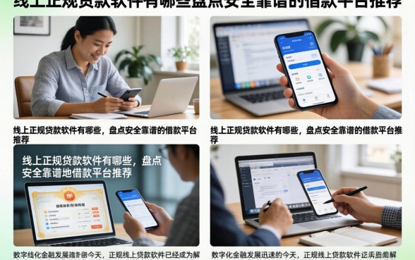线上正规贷款软件有哪些，盘点安全靠谱的借款平台推荐