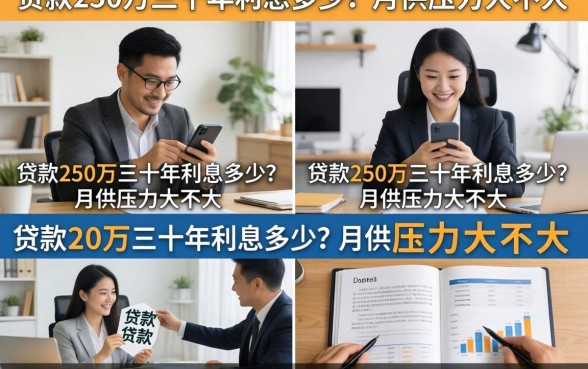 贷款250万三十年利息多少?月供压力大不大?