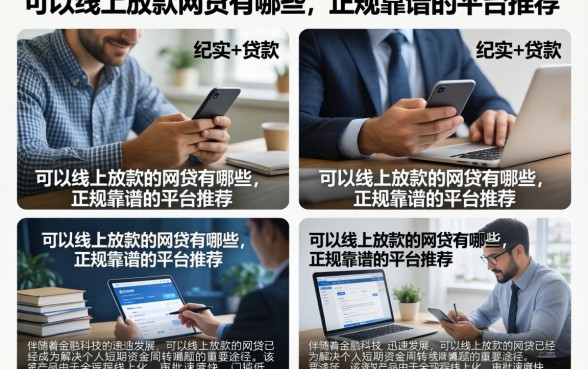 可以线上放款的网贷有哪些，正规靠谱的平台推荐