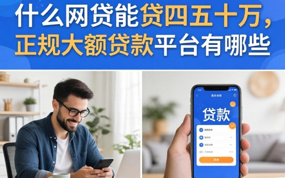 什么网贷能贷四五十万，正规大额贷款平台有哪些