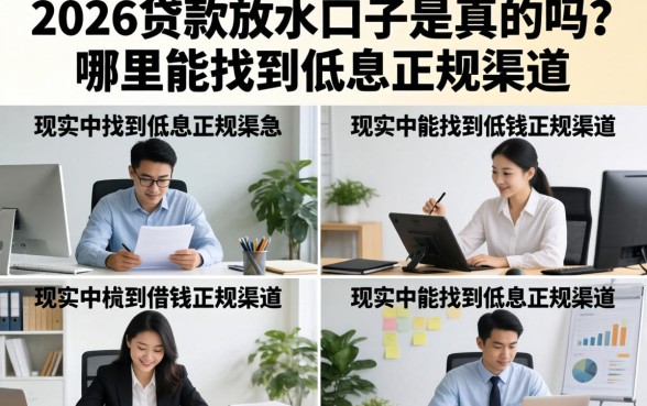 2026贷款放水口子是真的吗？哪里能找到低息正规渠道？