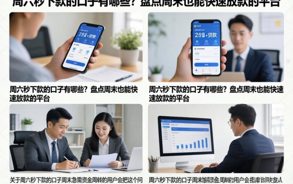 周六秒下款的口子有哪些？盘点周末也能快速放款的平台