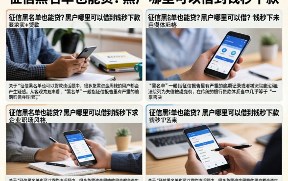 征信黑名单也能贷？黑户哪里可以借到钱秒下款