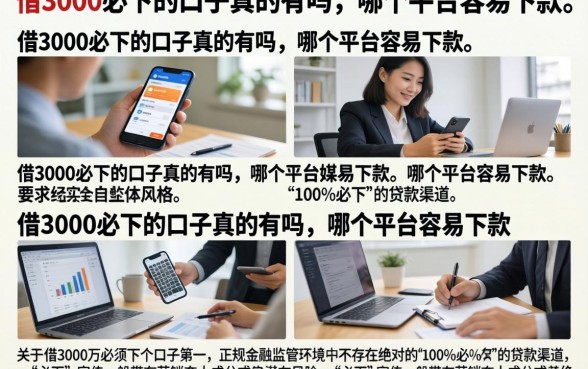 借3000必下的口子真的有吗，哪个平台容易下款