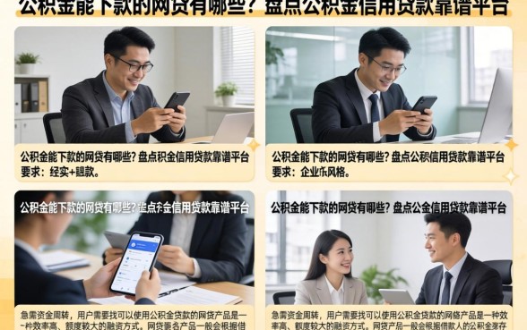 公积金能下款的网贷有哪些?盘点公积金信用贷款靠谱平台