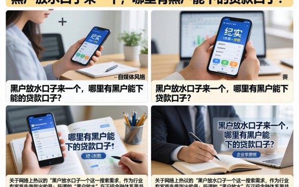 黑户放水口子来一个，哪里有黑户能下的贷款口子？