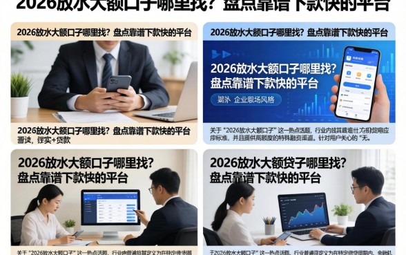 2026放水大额口子哪里找？盘点靠谱下款快的平台