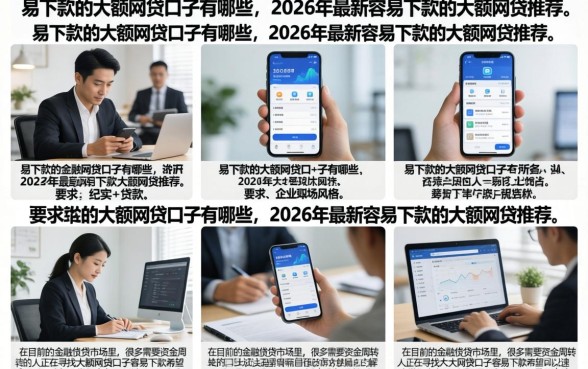 易下款的大额网贷口子有哪些，2026年最新容易下款的大额网贷推荐