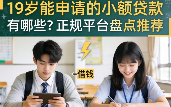 19岁能申请的小额贷款有哪些？正规平台盘点推荐