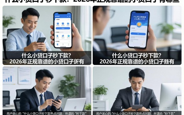 什么小贷口子秒下款？2026年正规靠谱的小贷口子有哪些