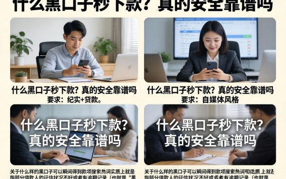 什么黑口子秒下款？真的安全靠谱吗