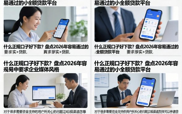 什么正规口子好下款？盘点2026年容易通过的小额贷款平台