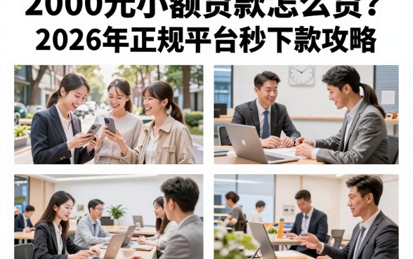 2000元小额贷款怎么贷？2026年正规平台秒下款攻略