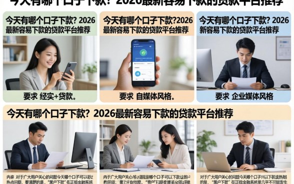 今天有哪个口子下款？2026最新容易下款的贷款平台推荐