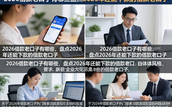 2026借款老口子有哪些，盘点2026年还能下款的借款老口子