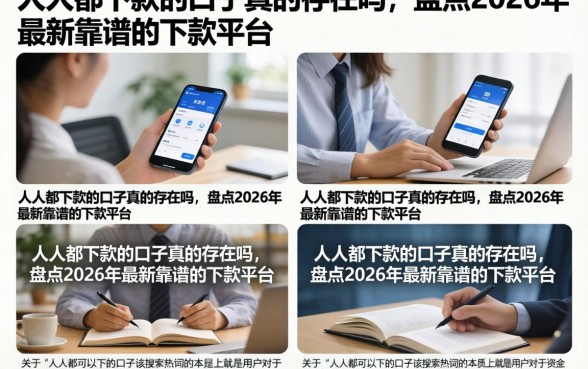 人人都下款的口子真的存在吗,盘点2026年最新靠谱的下款平台