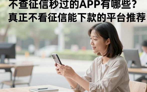 不查征信秒过的APP有哪些？真正不看征信能下款的平台推荐