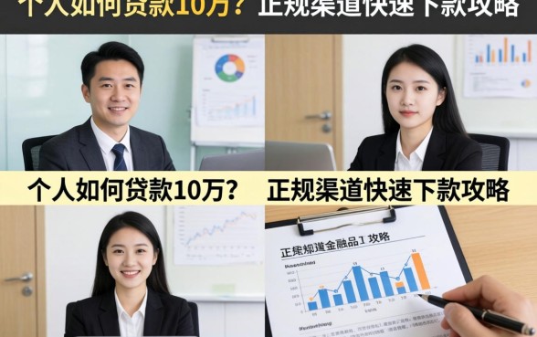 个人如何贷款10万？正规渠道快速下款攻略