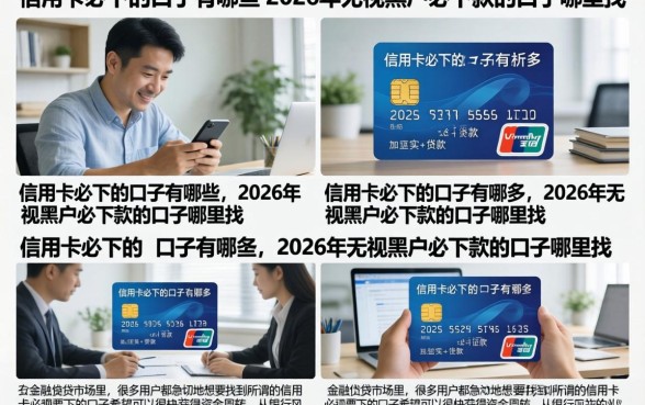 信用卡必下的口子有哪些，2026年无视黑户必下款的口子哪里找