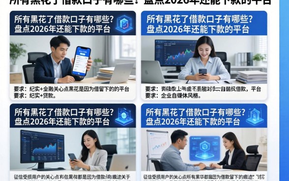 所有黑花了借款口子有哪些?盘点2026年还能下款的平台