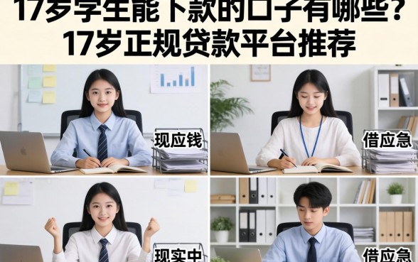17岁学生能下款的口子有哪些？17岁正规贷款平台推荐