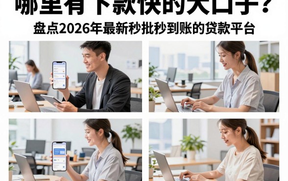 哪里有下款快的大口子?盘点2026年最新秒批秒到账的贷款平台
