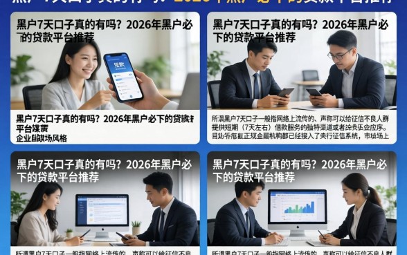 黑户7天口子真的有吗?2026年黑户必下的贷款平台推荐