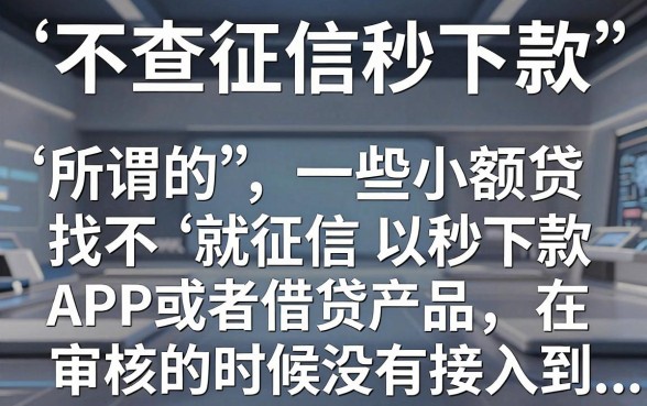 不查征信的秒下款app是真的吗，哪些贷款平台不查征信容易下款