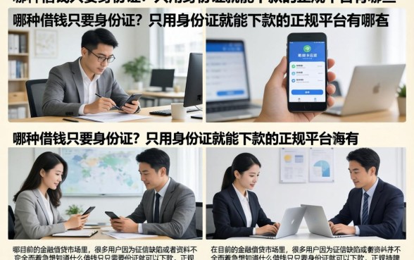 哪种借钱只要身份证?只用身份证就能下款的正规平台有哪些