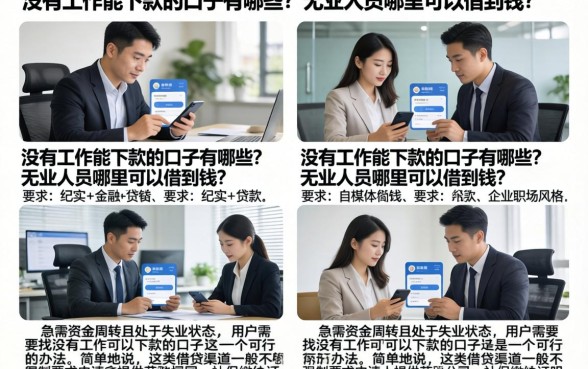 没有工作能下款的口子有哪些？无业人员哪里可以借到钱？