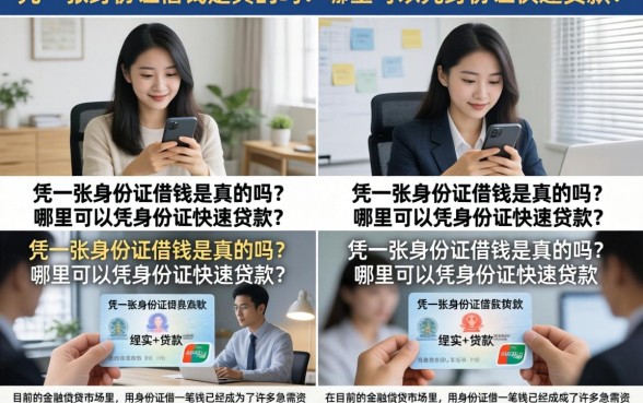 凭一张身份证借钱是真的吗?哪里可以凭身份证快速贷款?