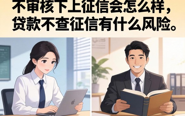 不审核不上征信会怎么样，贷款不查征信有什么风险