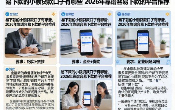易下款的小额贷款口子有哪些，2026年靠谱容易下款的平台推荐