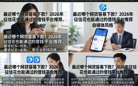最近哪个网贷容易下款?2026年征信花也能通过的借钱平台推荐