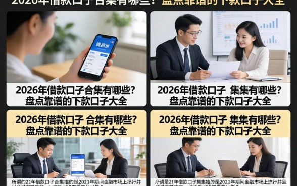 2026年借款口子合集有哪些？盘点靠谱的下款口子大全