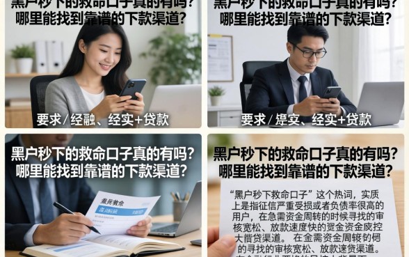 黑户秒下的救命口子真的有吗？哪里能找到靠谱的下款渠道？