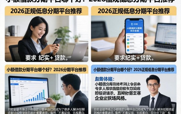 小额借款分期平台哪个好?2026正规低息分期平台推荐