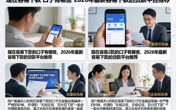 现在容易下款的口子有哪些，2026年最新容易下款的贷款平台推荐