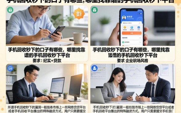 手机回收秒下的口子有哪些，哪里找靠谱的手机回收秒下平台