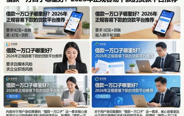 借款一万口子哪里好？2026年正规容易下款的贷款平台推荐