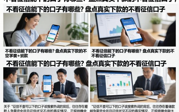 不看征信能下的口子有哪些？盘点真实下款的不看征信口子