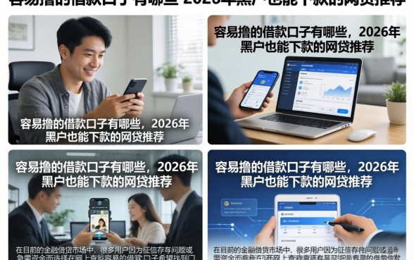 容易撸的借款口子有哪些,2026年黑户也能下款的网贷推荐
