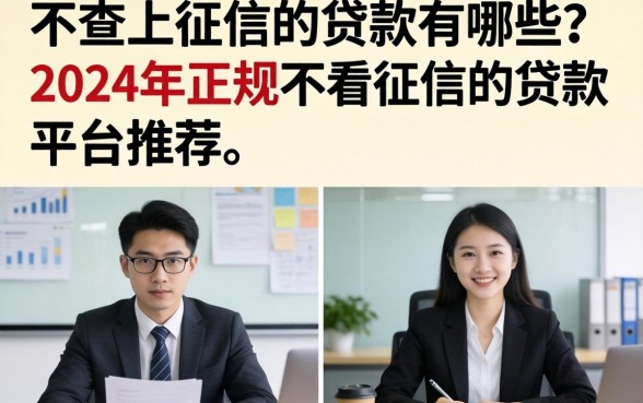 不查上征信的贷款有哪些？2024年正规不看征信的贷款平台推荐