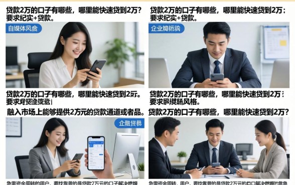 贷款2万的口子有哪些，哪里能快速贷到2万？