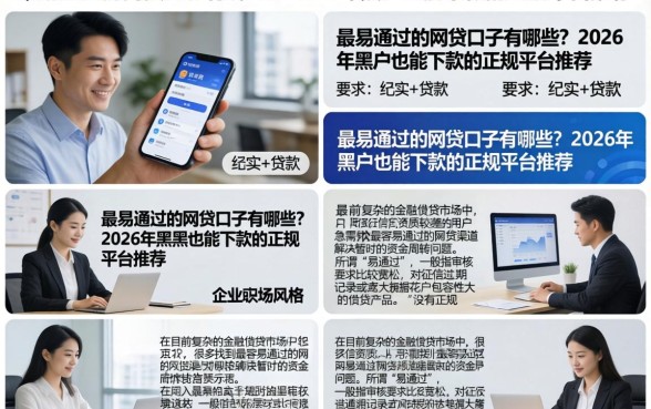 最易通过的网贷口子有哪些？2026年黑户也能下款的正规平台推荐