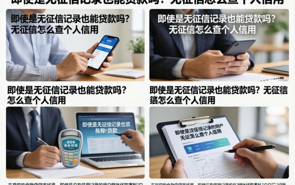 即使是无征信记录也能贷款吗？无征信怎么查个人信用