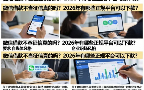 微信借款不查征信真的吗？2026年有哪些正规平台可以下款？