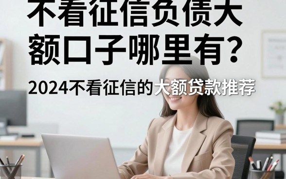 不看征信负债大额口子哪里有？2024不看征信的大额贷款推荐
