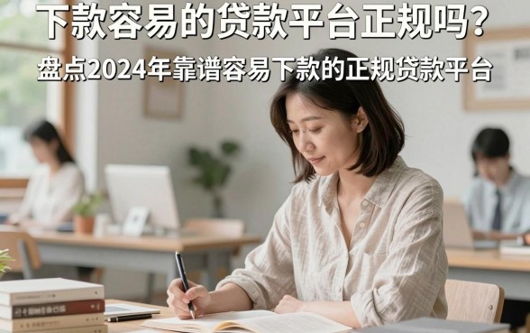 下款容易的贷款平台正规吗?盘点2024年靠谱容易下款的正规贷款平台