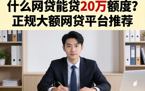 什么网贷能贷20万额度?正规大额网贷平台推荐